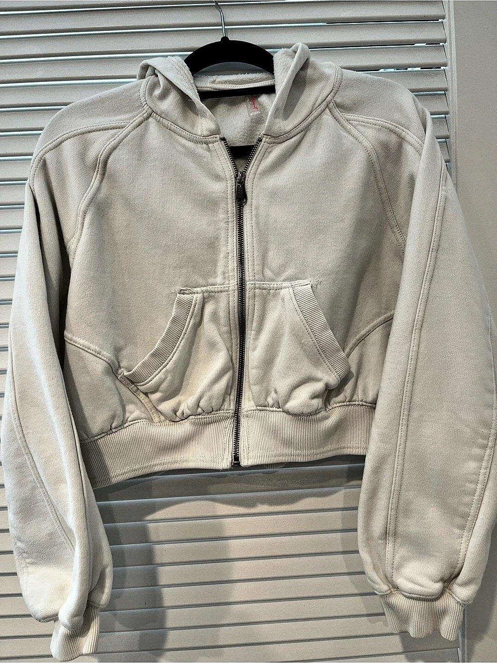 Free People Cream Hooded Jacket Like New